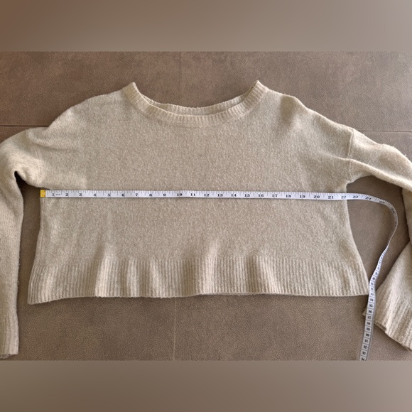 Cooperative Cream Cropped Crewneck Sweater - Picture 9 of 9